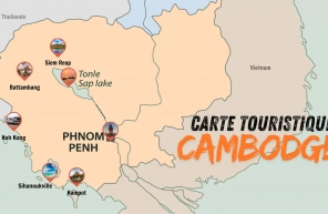 Carte touristique Cambodge pour planifier votre voyage