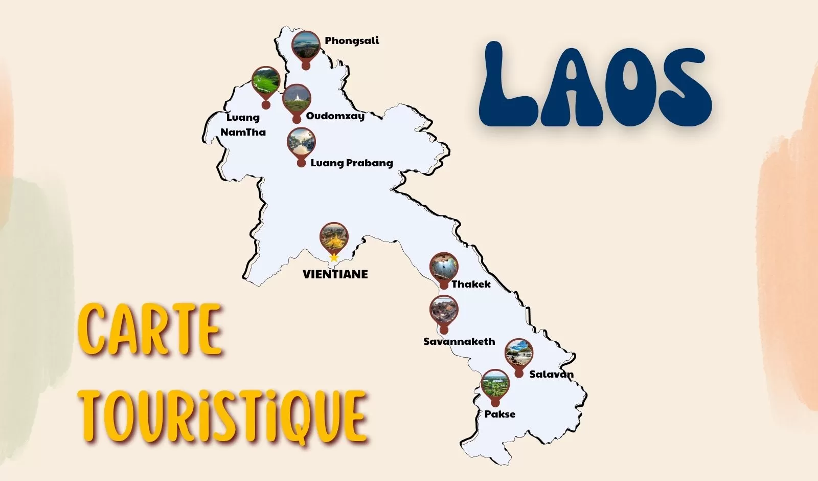 Carte touristique Laos pour un voyage facile et pratique