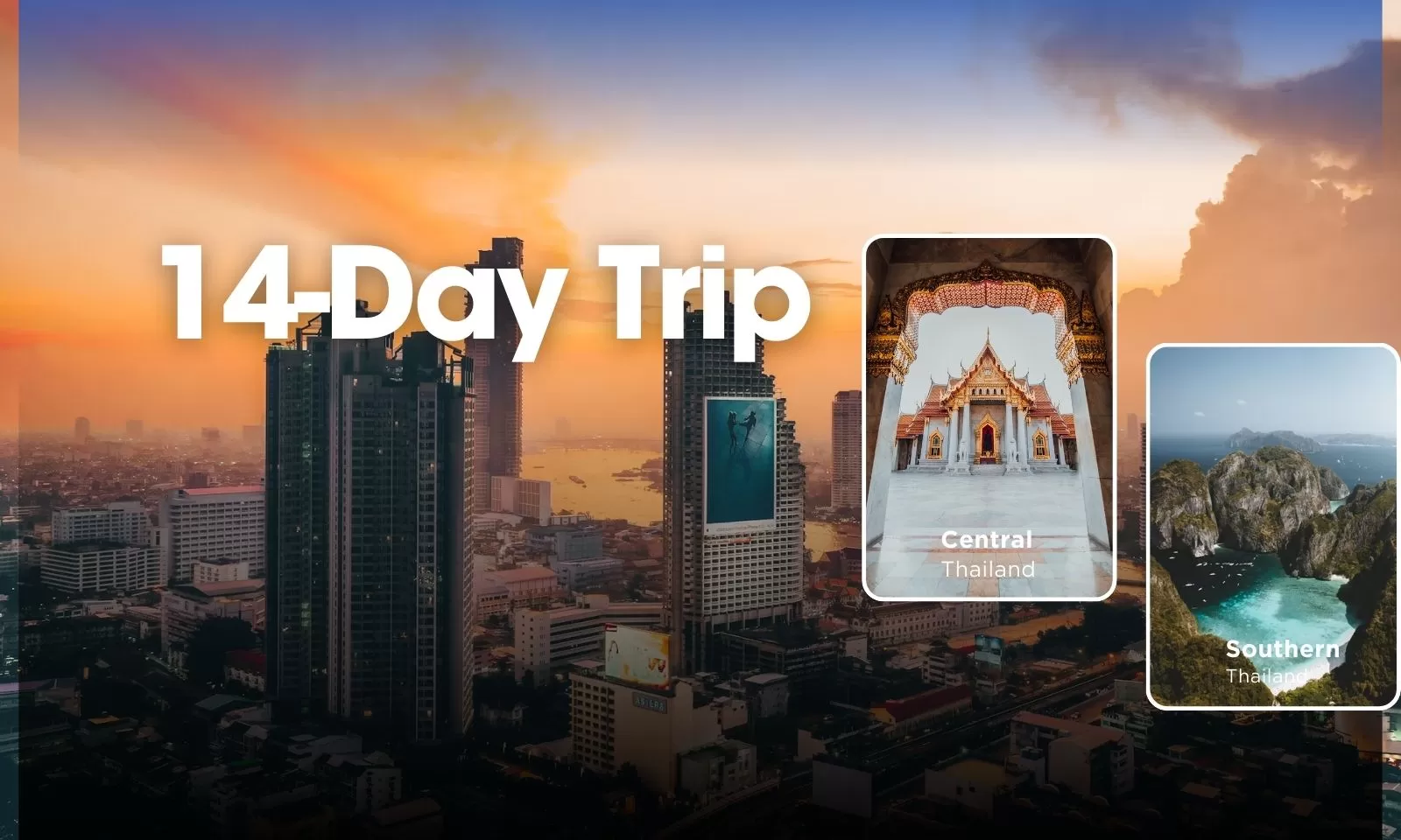 14-day itinerary for Central and Southern Thailand