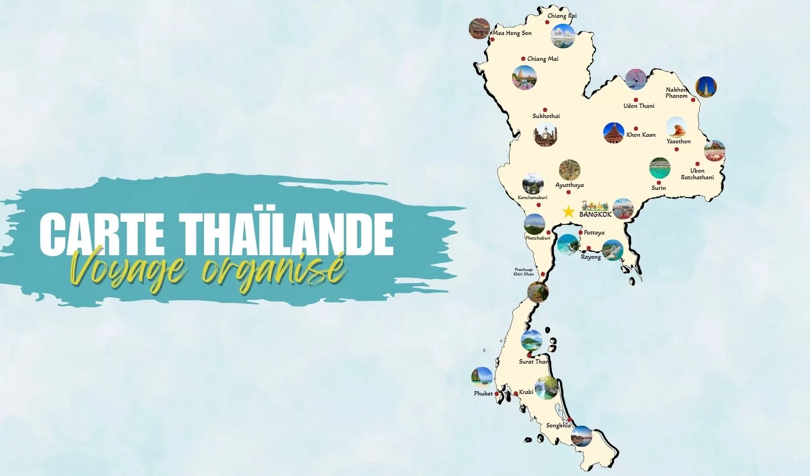 Carte touristique de la Thaïlande pour un voyage bien organisé