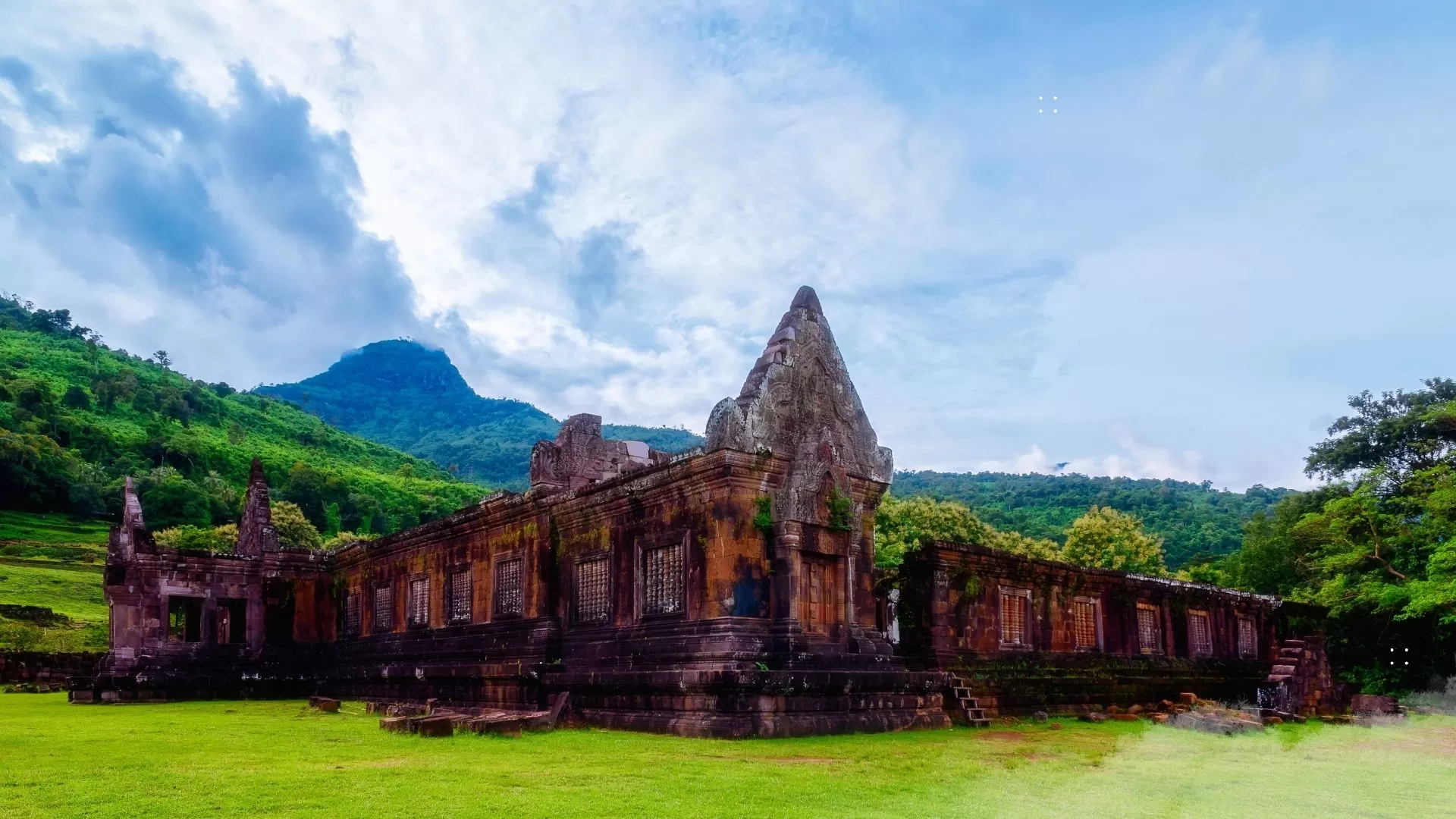 Wat Phou temple in dry season