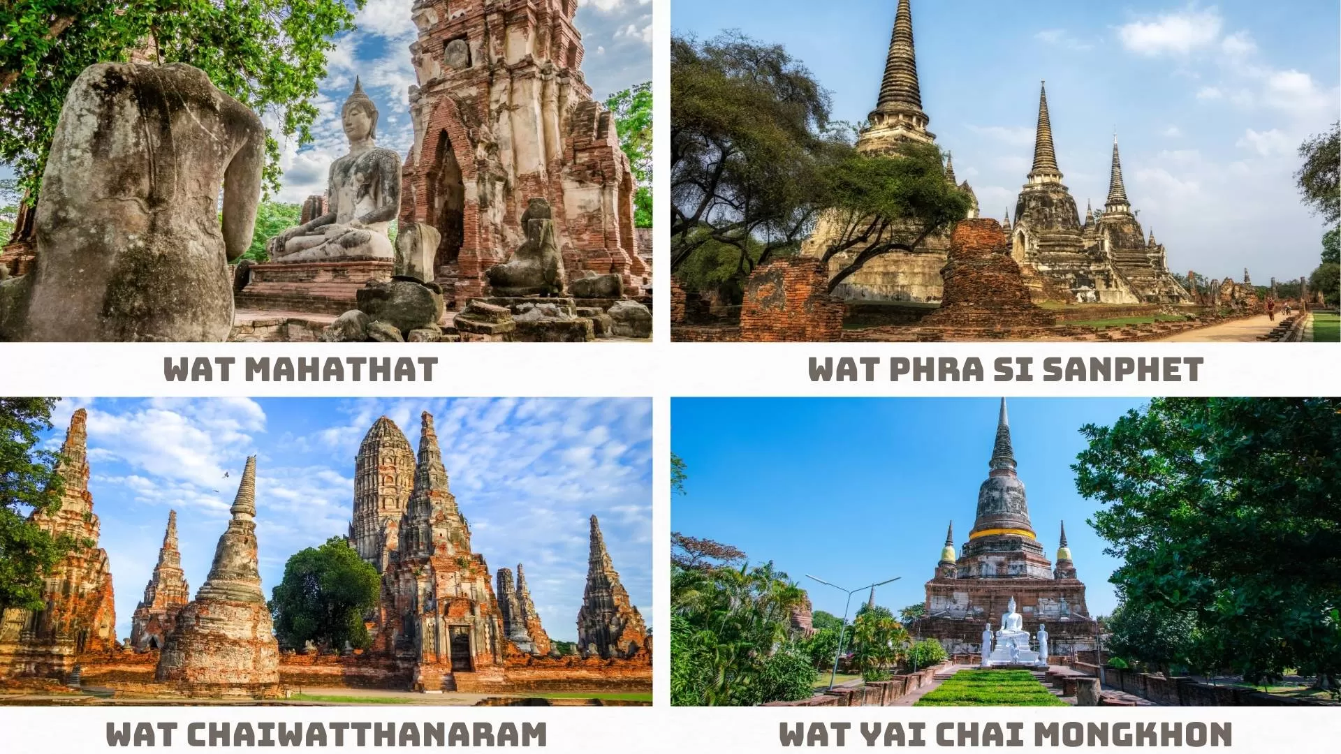 Vue emblématique des temples d’Ayutthaya, joyaux anciens de Thaïlande.