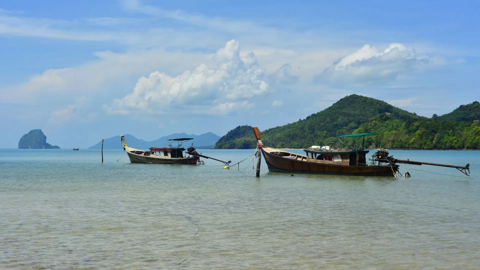 Long-tail boats to Koh Yao Noi
