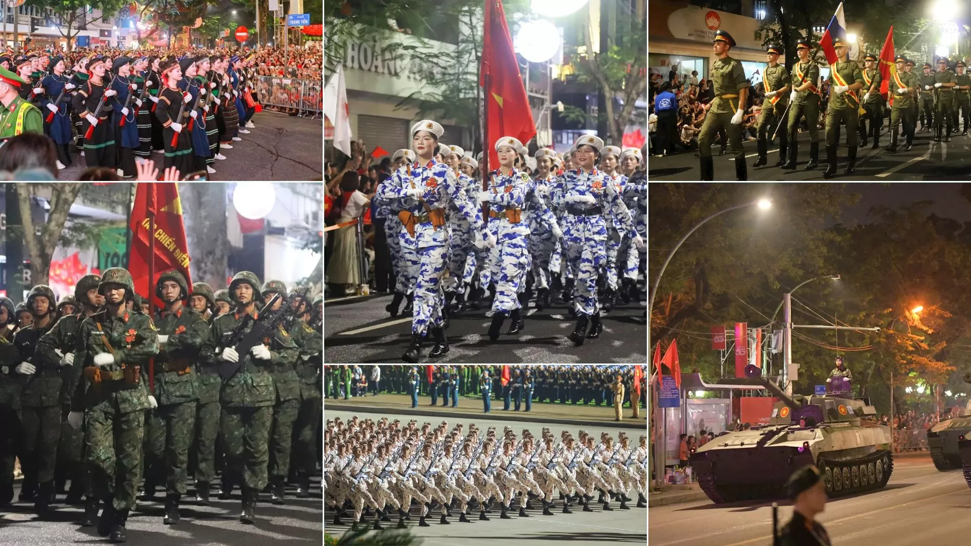 Personnes participent directement au défilé (source: Mat tran To quoc Viet Nam)