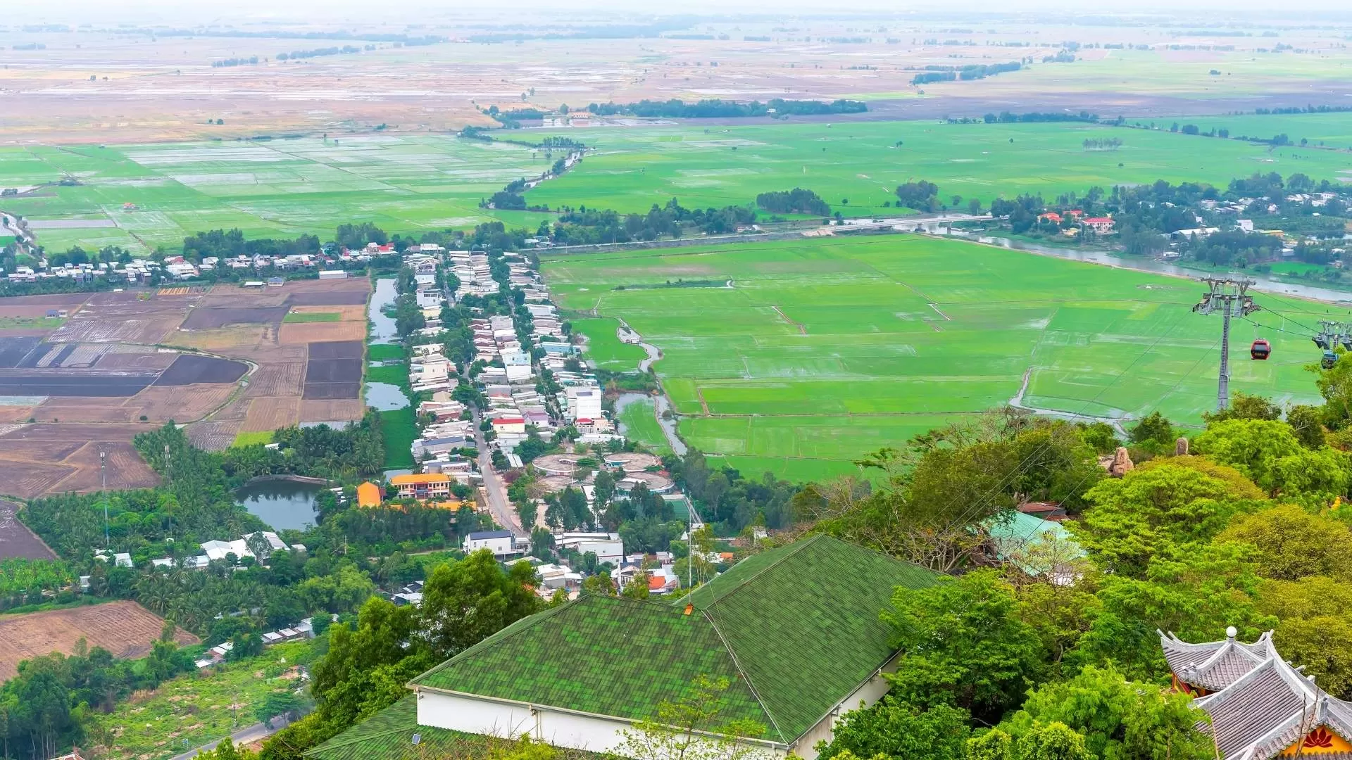 Chau Doc à la vue en haut