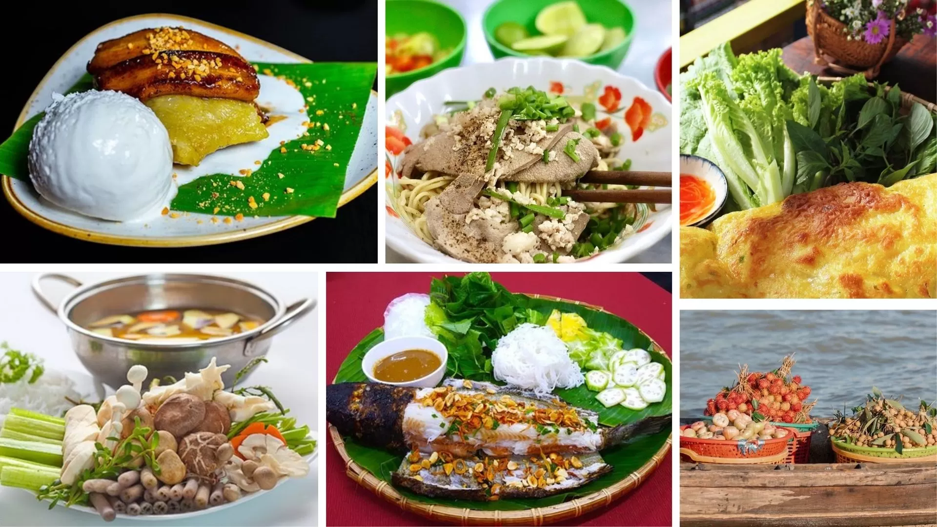 Local cuisine in Cai Rang floating market