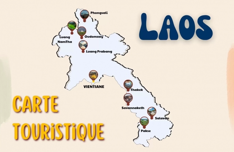 Carte touristique Laos pour un voyage facile et pratique