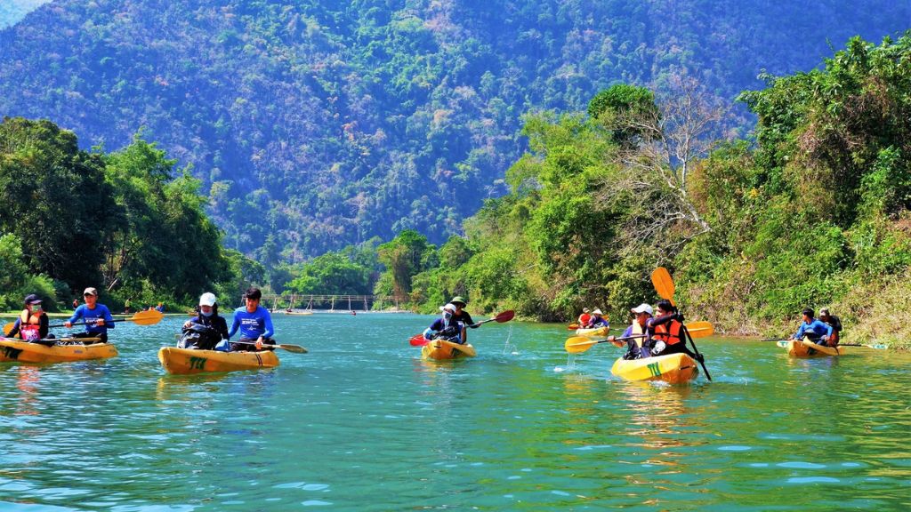 Kayaking and tubing in Vang Vieng