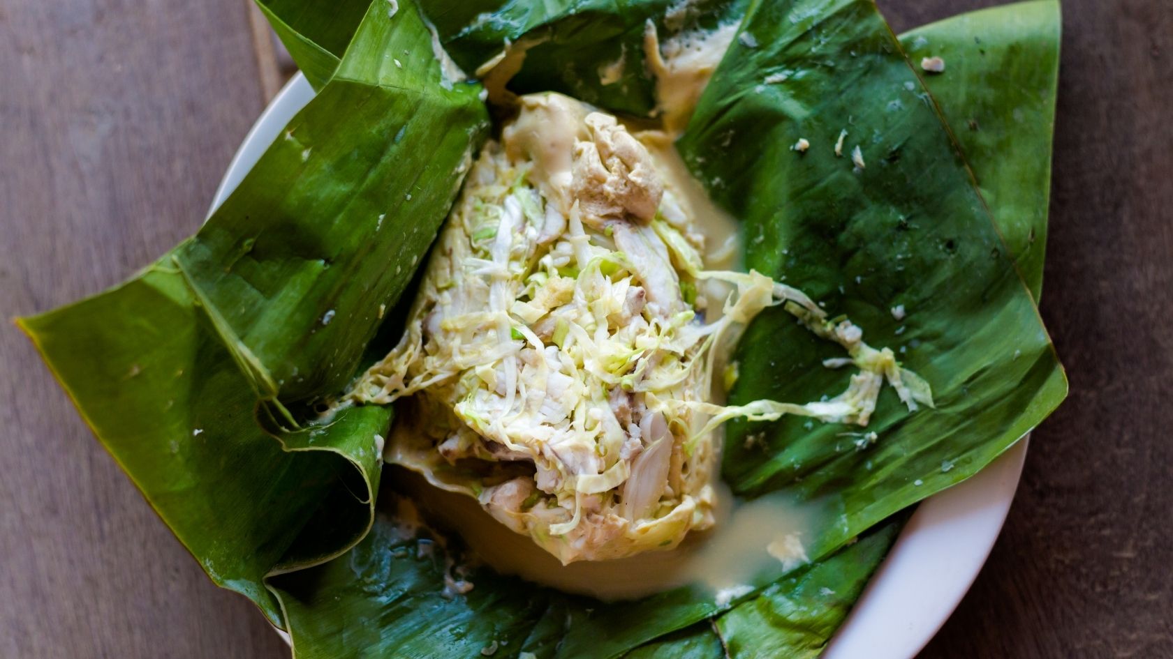 Laos steamed fish in banana leaves - Mok Pa