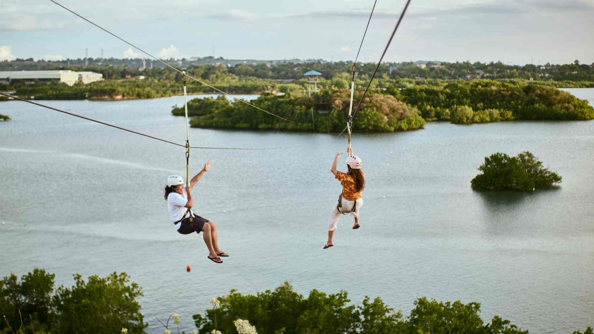 Zipline over the stunning Namkat river