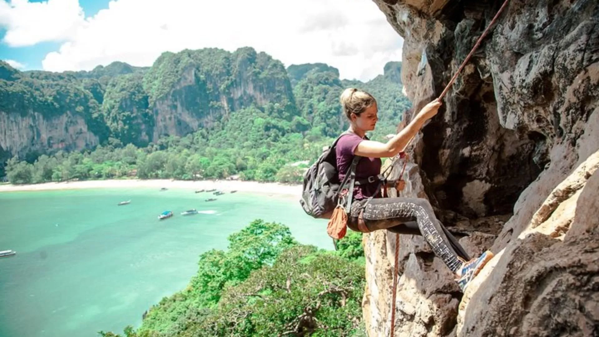 Rock climbing at Railay Beach
