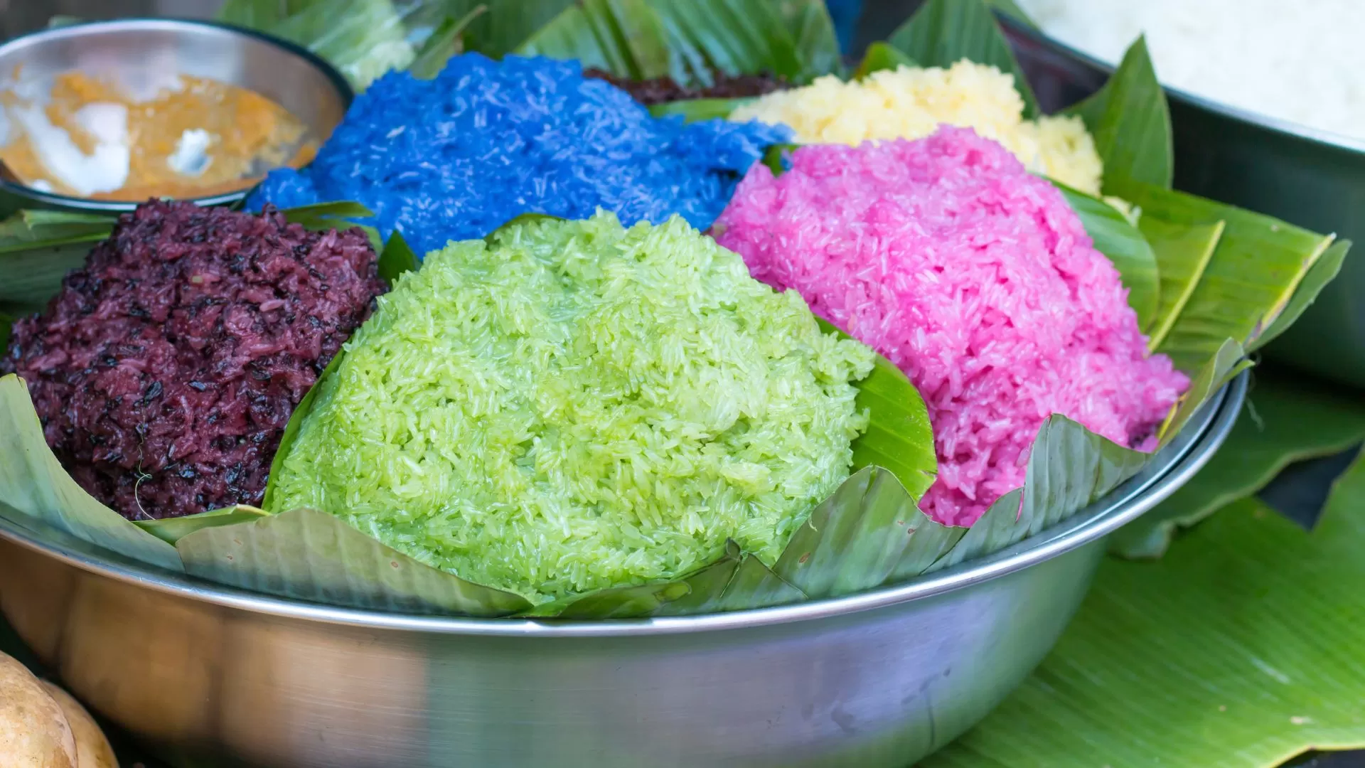 Riz gluant aux cinq couleurs 