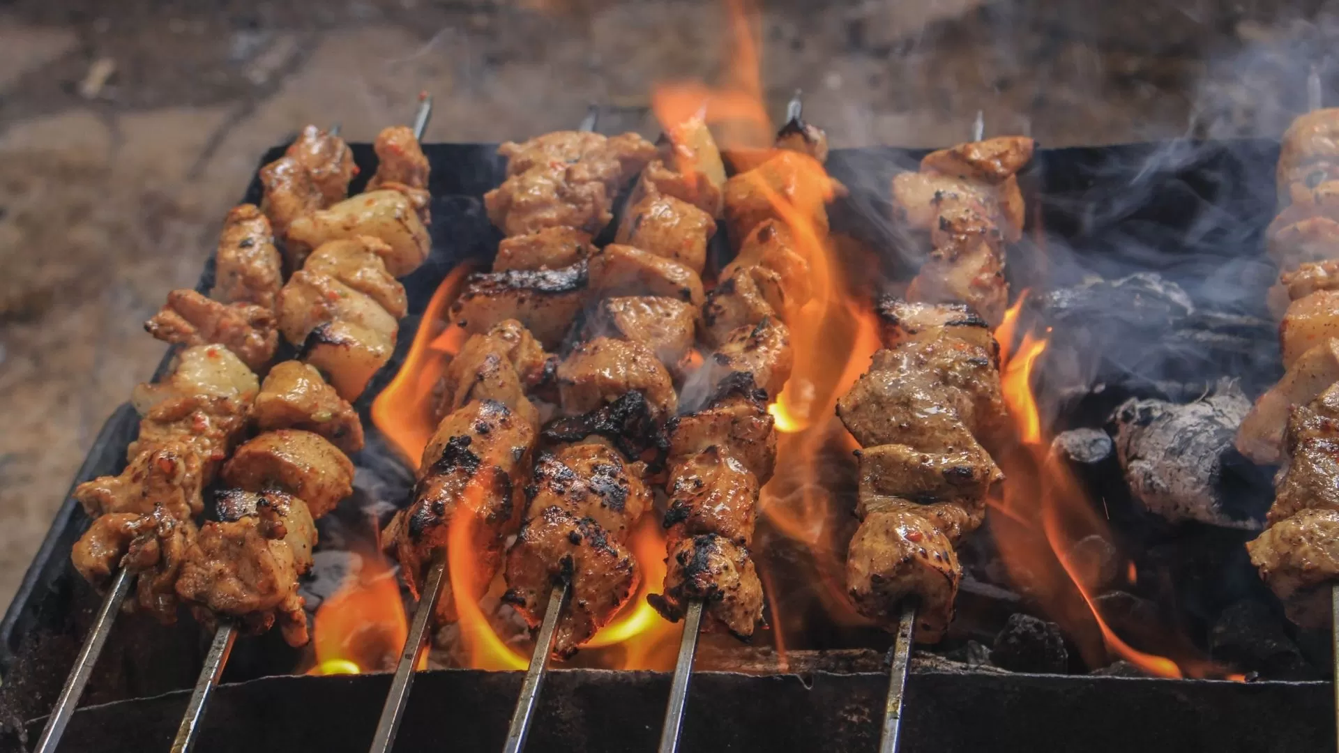 Grilled Man porl skewers