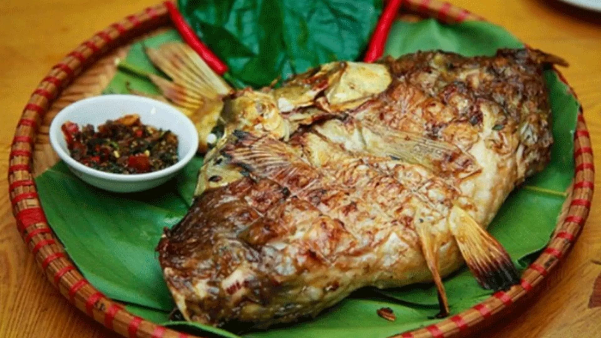 Grilled stream fish